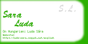 sara luda business card